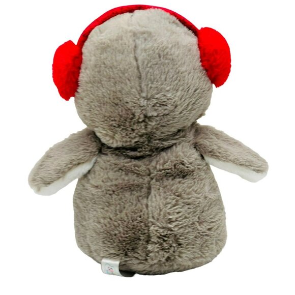 Spark Create Imagine Penguin Plush Gray Stuffed Animal Rattles Crinkle Wings - Picture 4 of 9